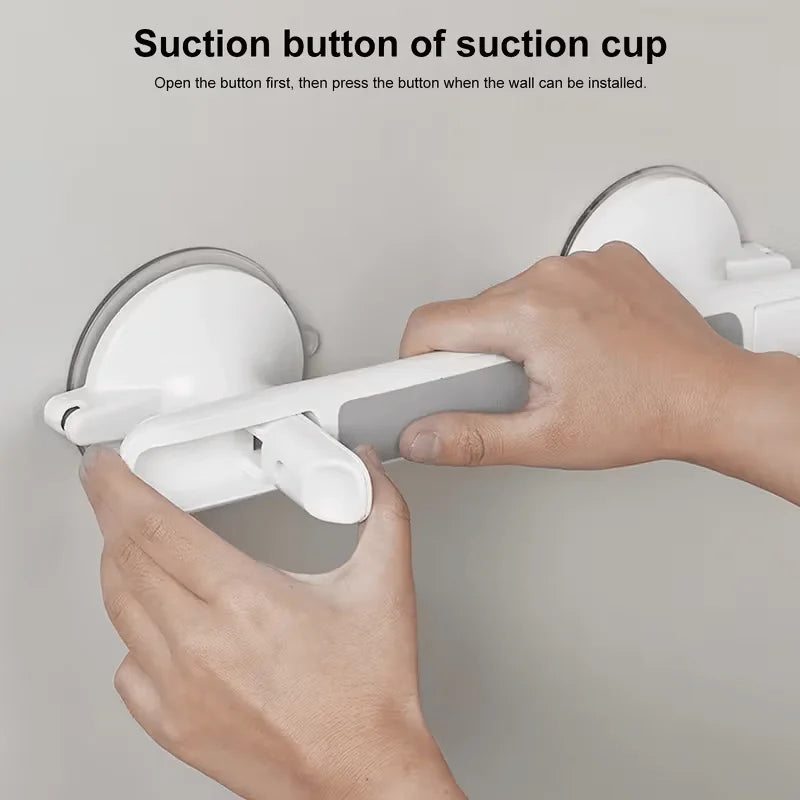 Powerful Suction Cup Safety Handrail No Drill Easy Install Mobility