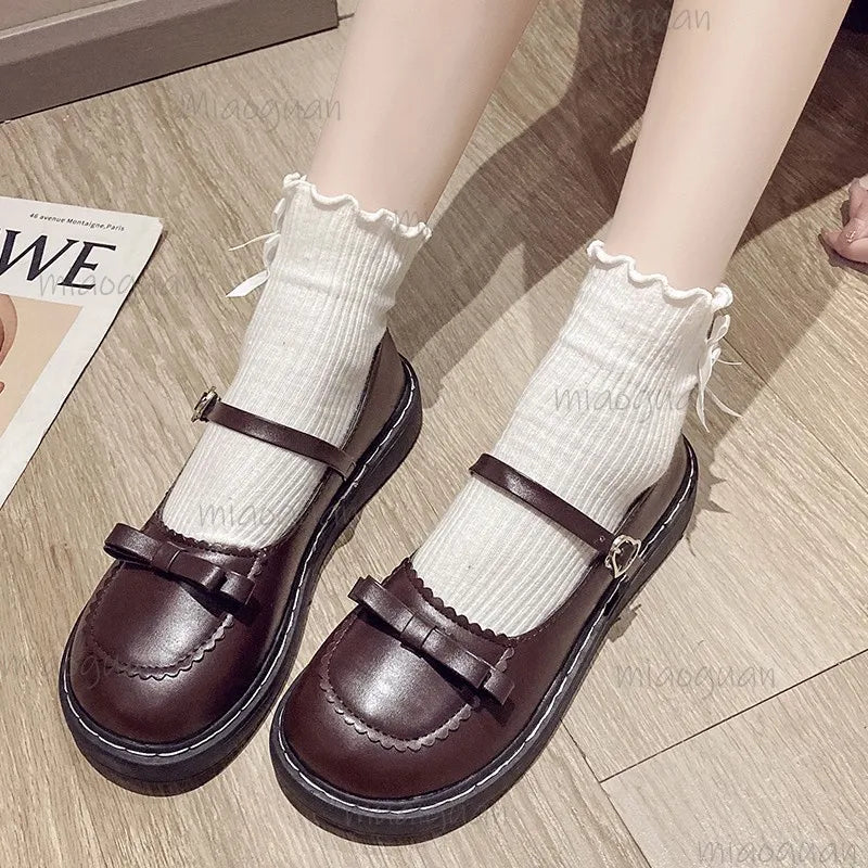 Women's Mary Jane Flat Loafers – Lolita JK Buckle Shoes