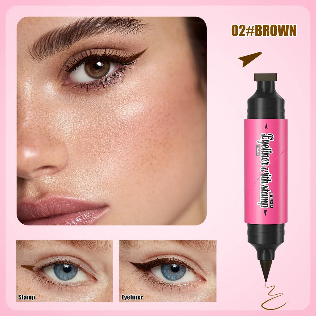 Hello Kiss 2-in-1 Winged Eyeliner Stamp Pen – Waterproof