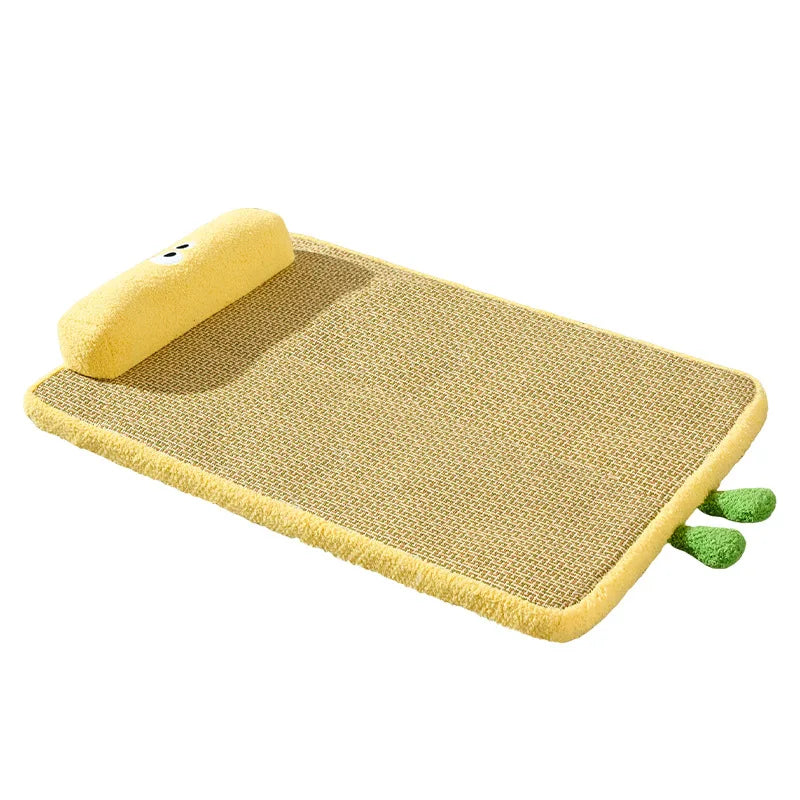 Summer Pet Cooling Mats Rattan Woven Breathable Heat Dissipating