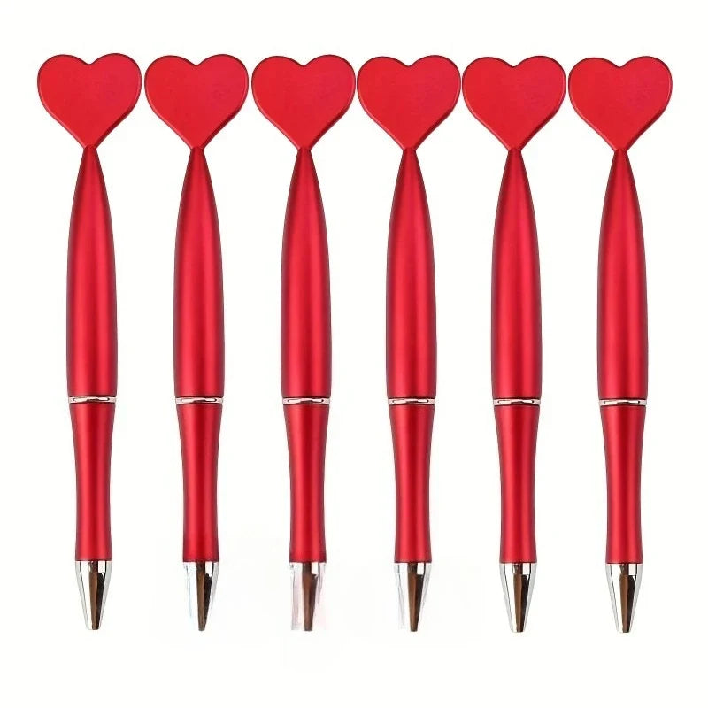 5-Pack Valentine's Day Heart Shape Pens | Black Ballpoint Ink