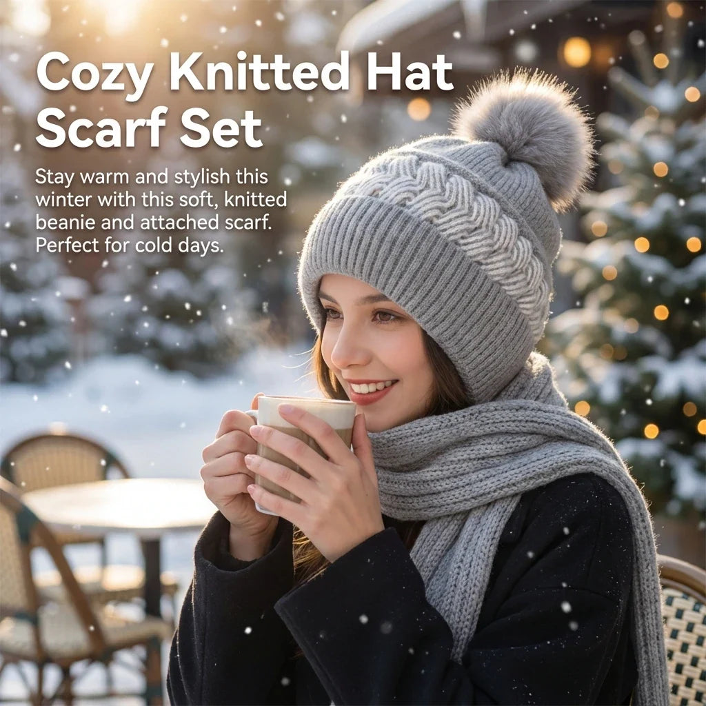 Women's Winter Knitted Hat | Thickened Earflap Cycling Cap
