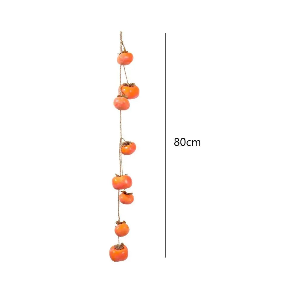 Artificial Persimmon Garland 80cm | Festive Wall Hanging Decor