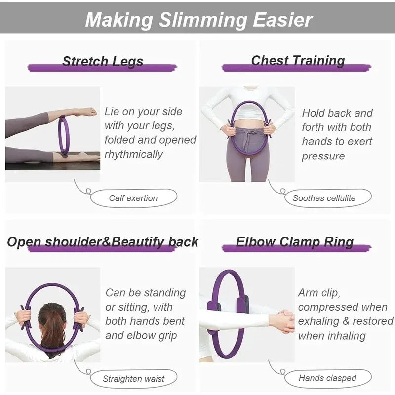 Non-Slip Yoga Pilates Resistance Ring – Home Fitness Tool