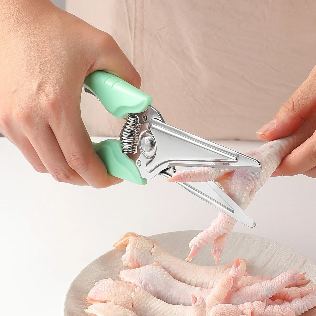 SHENJIU Kitchen Shears – Heavy-Duty Stainless Steel Meat Scissors