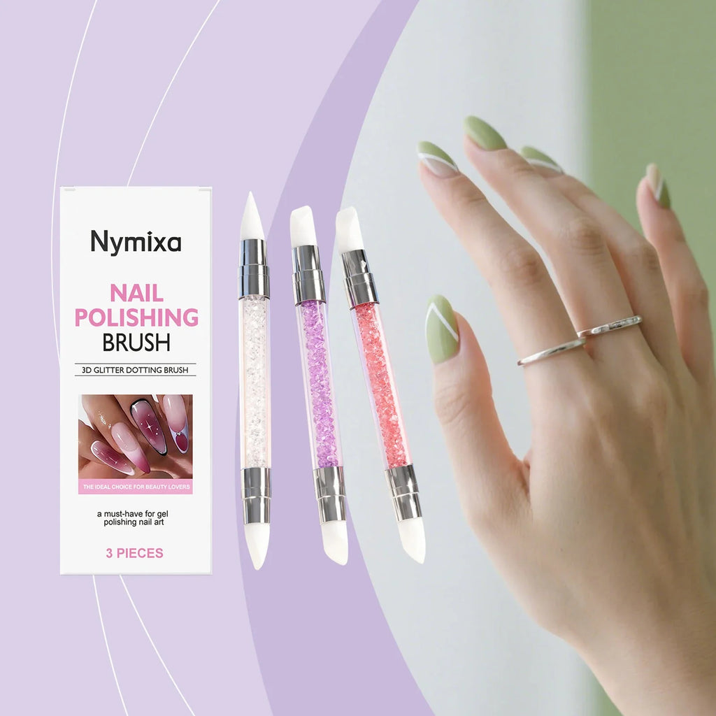 Silicone Nail Art Pens – 3D Carving & Embossing Set of 3