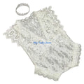 Newborn Photography Props – Crown Headband & Lace Romper 0-1M