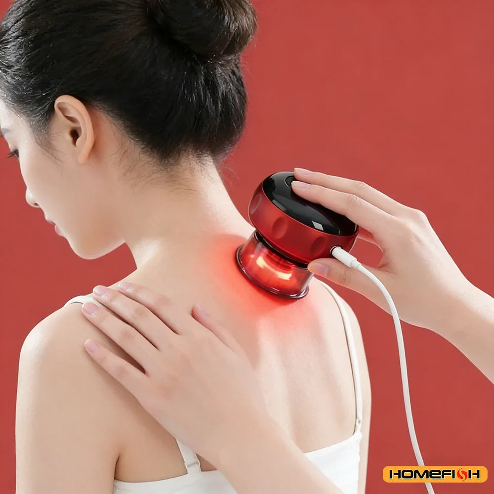 Corded Cupping Massage Device Heating Back Neck Arm Scraping
