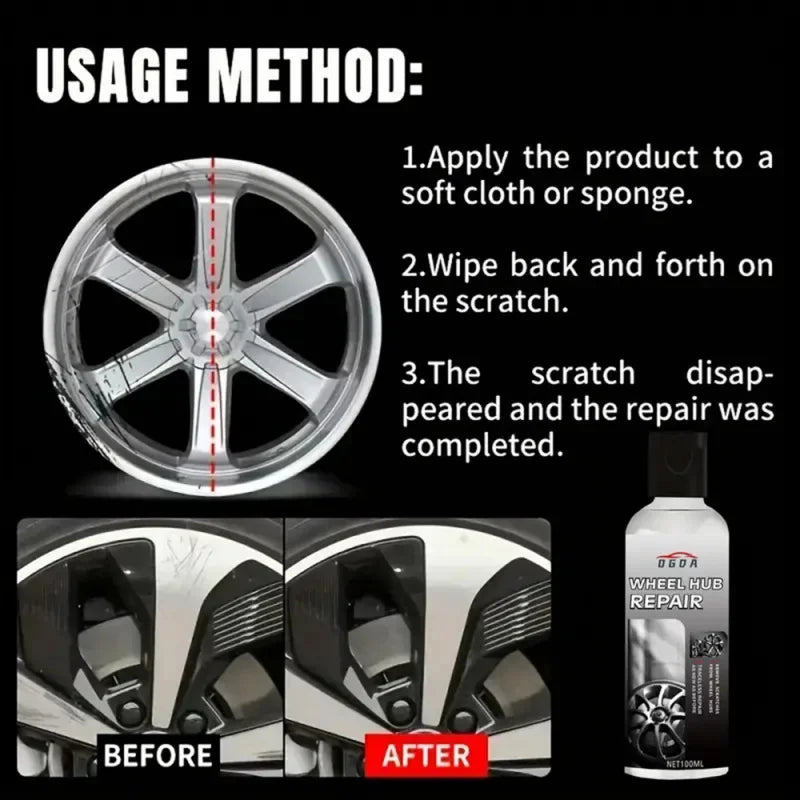 Car Wheel Hub Scratch Repair & Polish Agent – 100ml