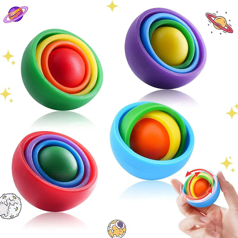 3D Rotation Ball Fidget Gyro Sensory Toys Kids Teens Adults Children