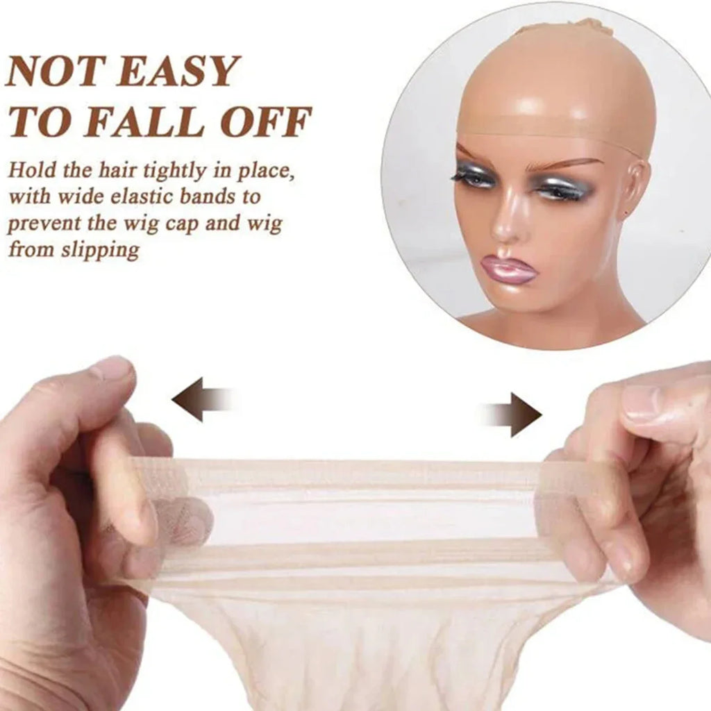 HD Transparent Lace Front Wig Caps – Stretchy Nylon, Light Brown