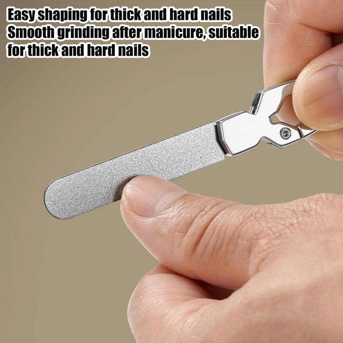 Double-Sided Stainless Steel Nail File for Thick Toenails