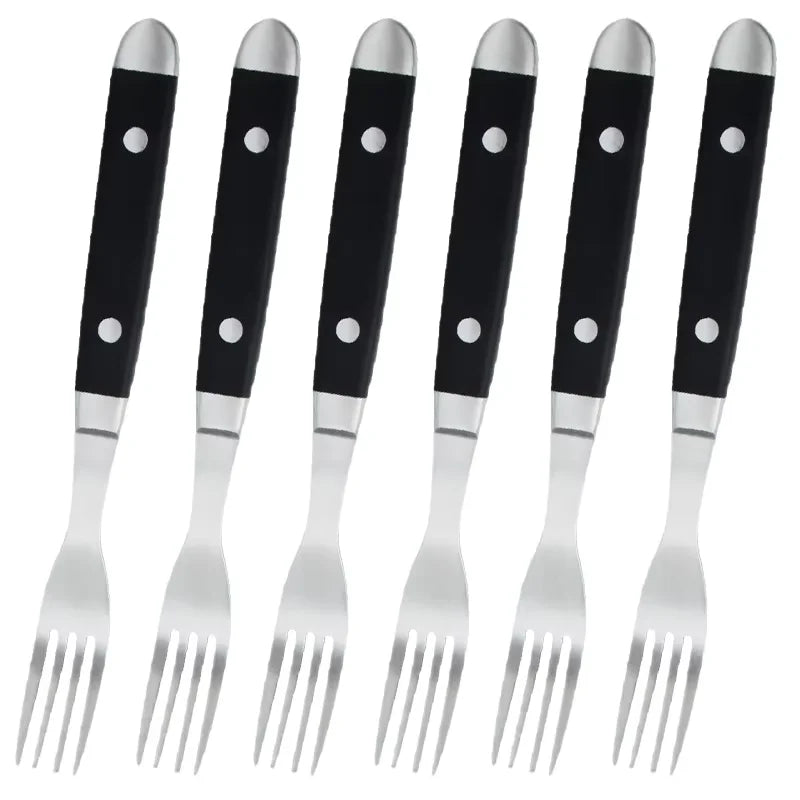 COOKCRAZE Black Stainless Steel Cutlery Set – Dishwasher Safe