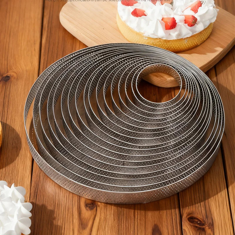 Stainless Steel Perforated Tart Mold – Circular Baking Ring