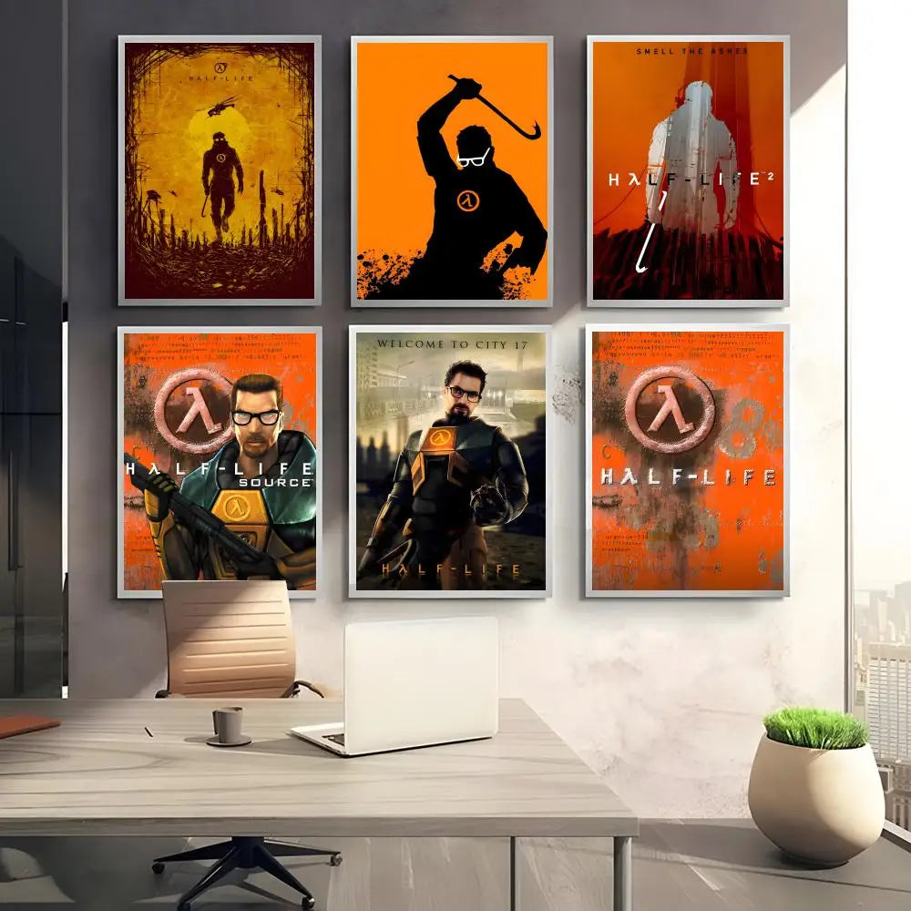 Half-Life Game Poster Sticker – HD Self-Adhesive Wall Art