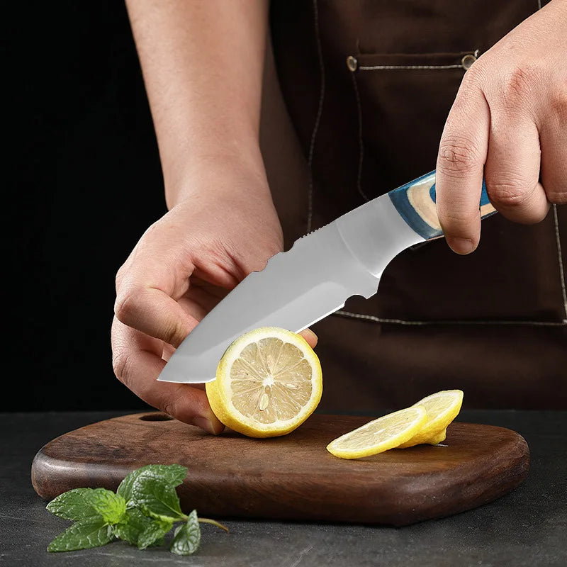 InLeung Boning Knife Stainless Steel Wood Handle Fillet Knife