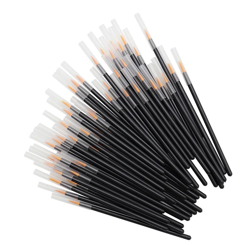 50-Pack Disposable Eyeliner Brushes – Precision Lip & Eye Makeup