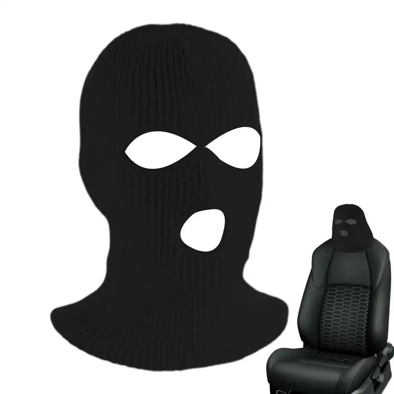 Funny Car Seat Headrest Cover | Ski Mask Style Decoration