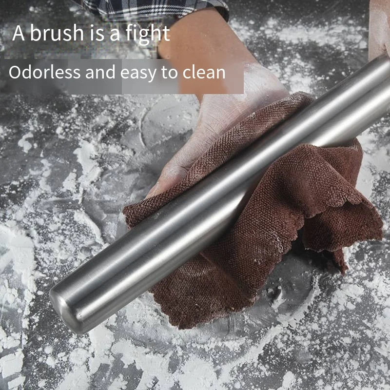 40cm Stainless Steel French Rolling Pin – Dishwasher Safe
