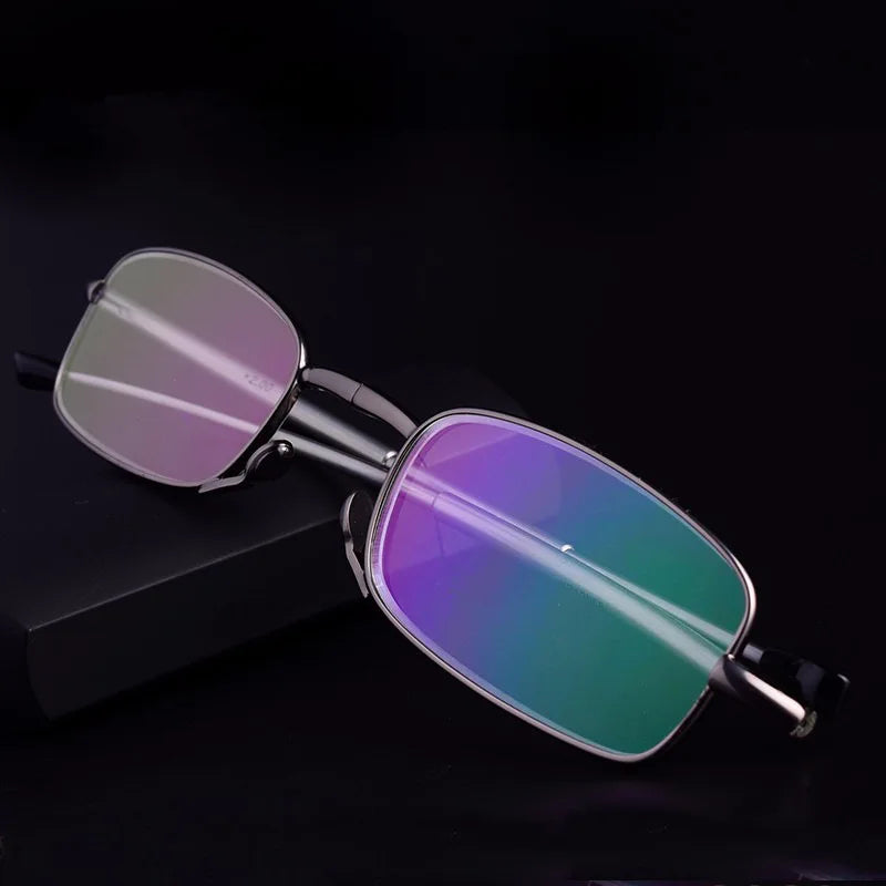 Ultra Thin Folding Reading Glasses – Telescopic Arms Men Women