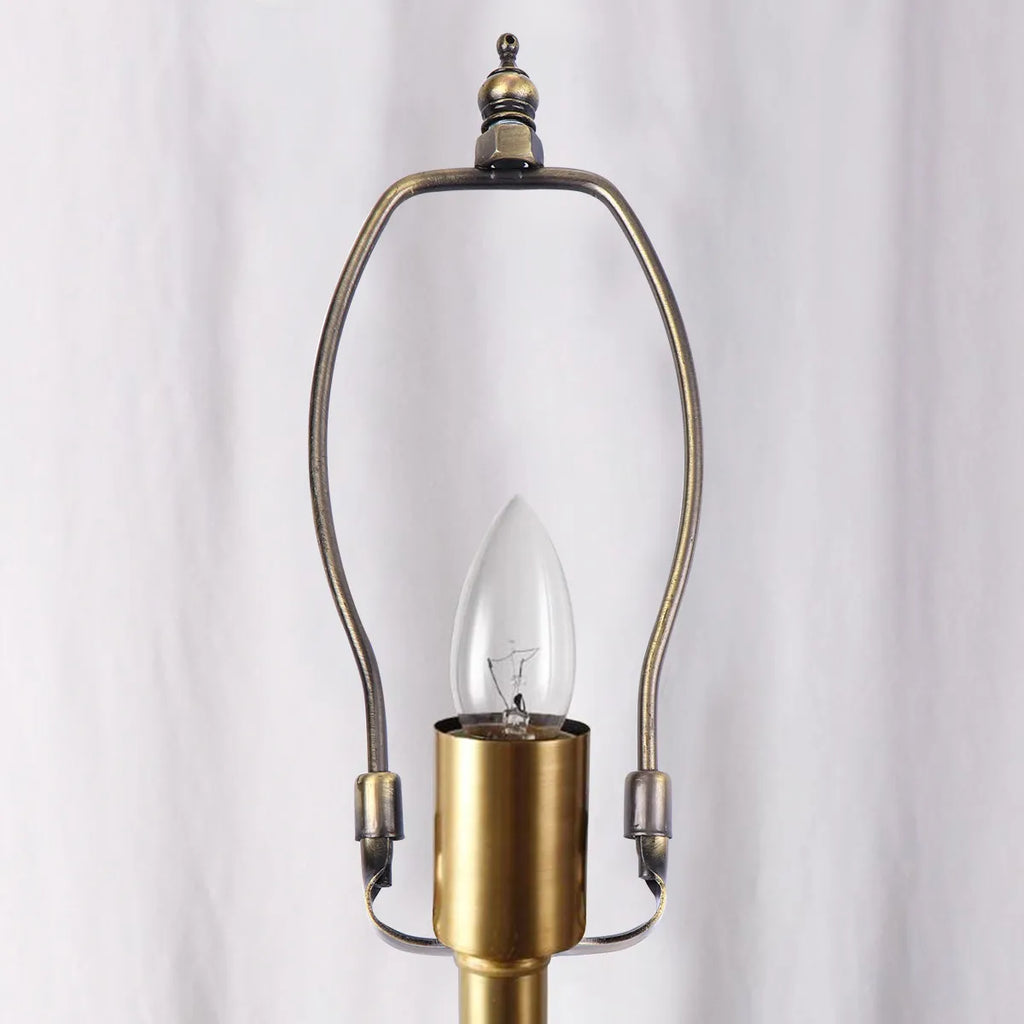 Iron Horn Lamp Frame Lampshade Bracket Bronze Heavy Duty Stable Harp