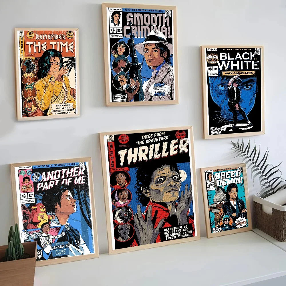 Michael Jackson Dancer Poster – Waterproof Self-Adhesive Wall Art