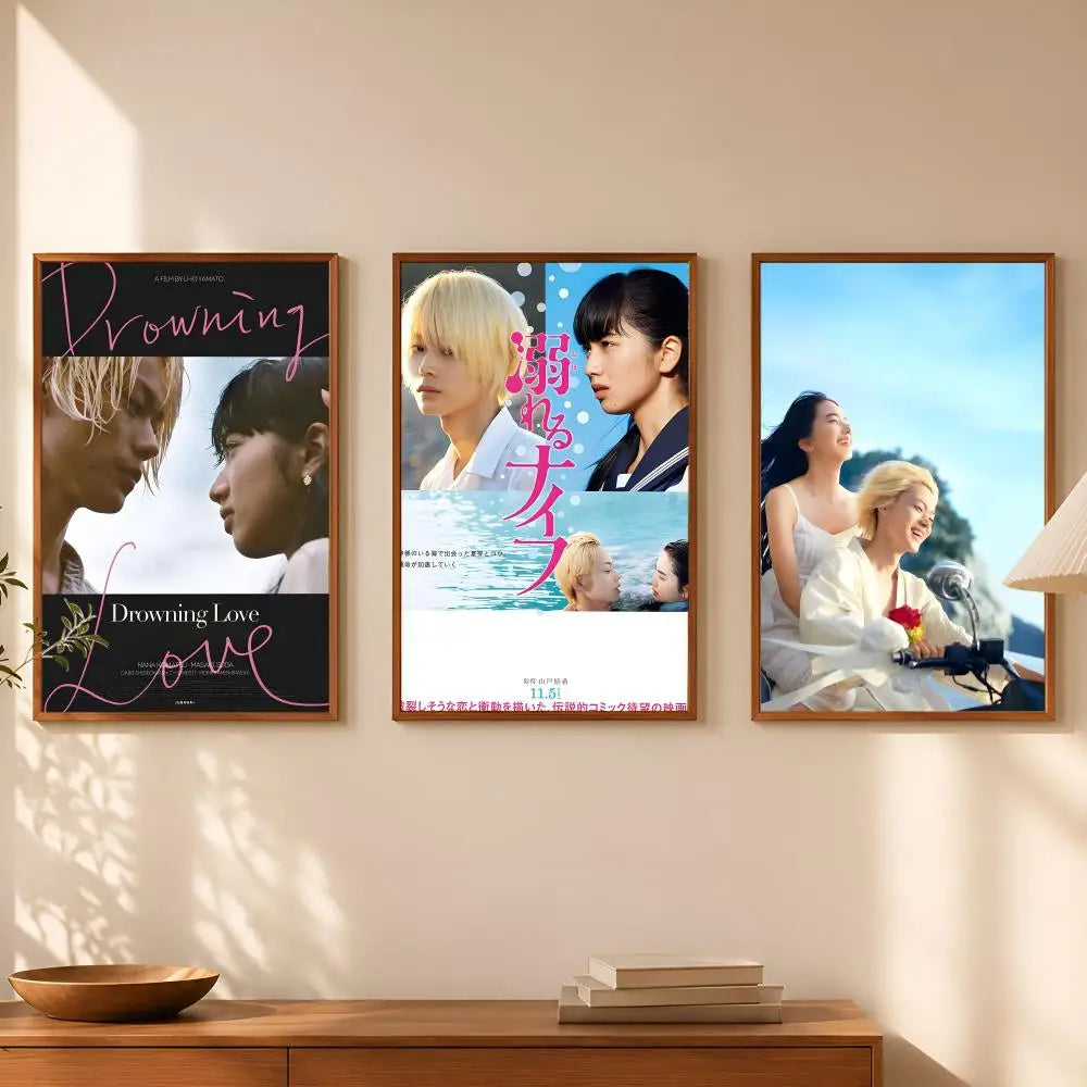 Drowning Love Movie Poster – Self-Stick HD Waterproof Wall Art