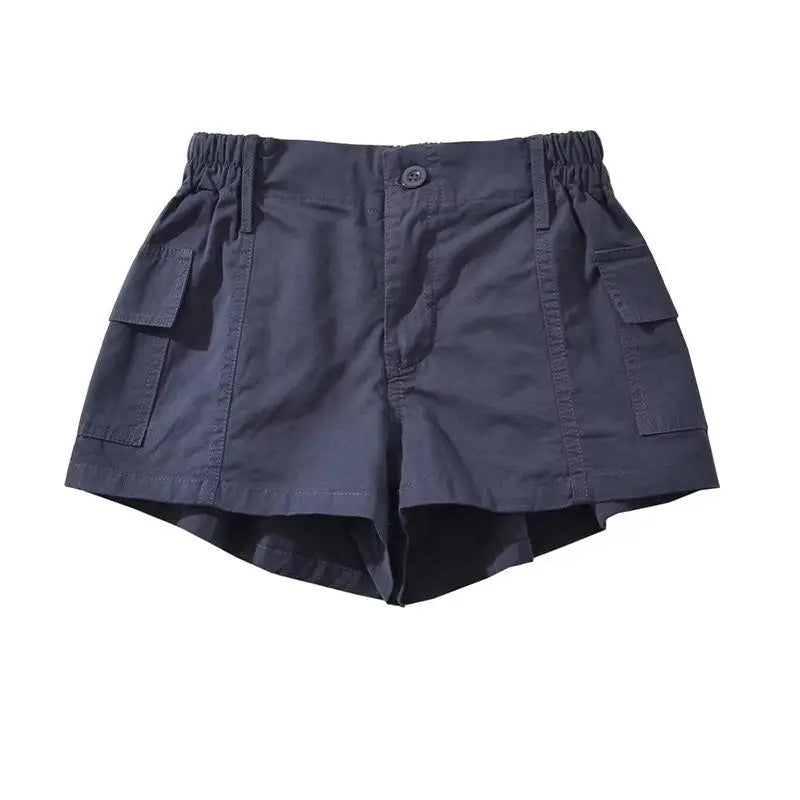 Women's Y2K Cargo Shorts – Low Waist Zipper Pockets Streetwear