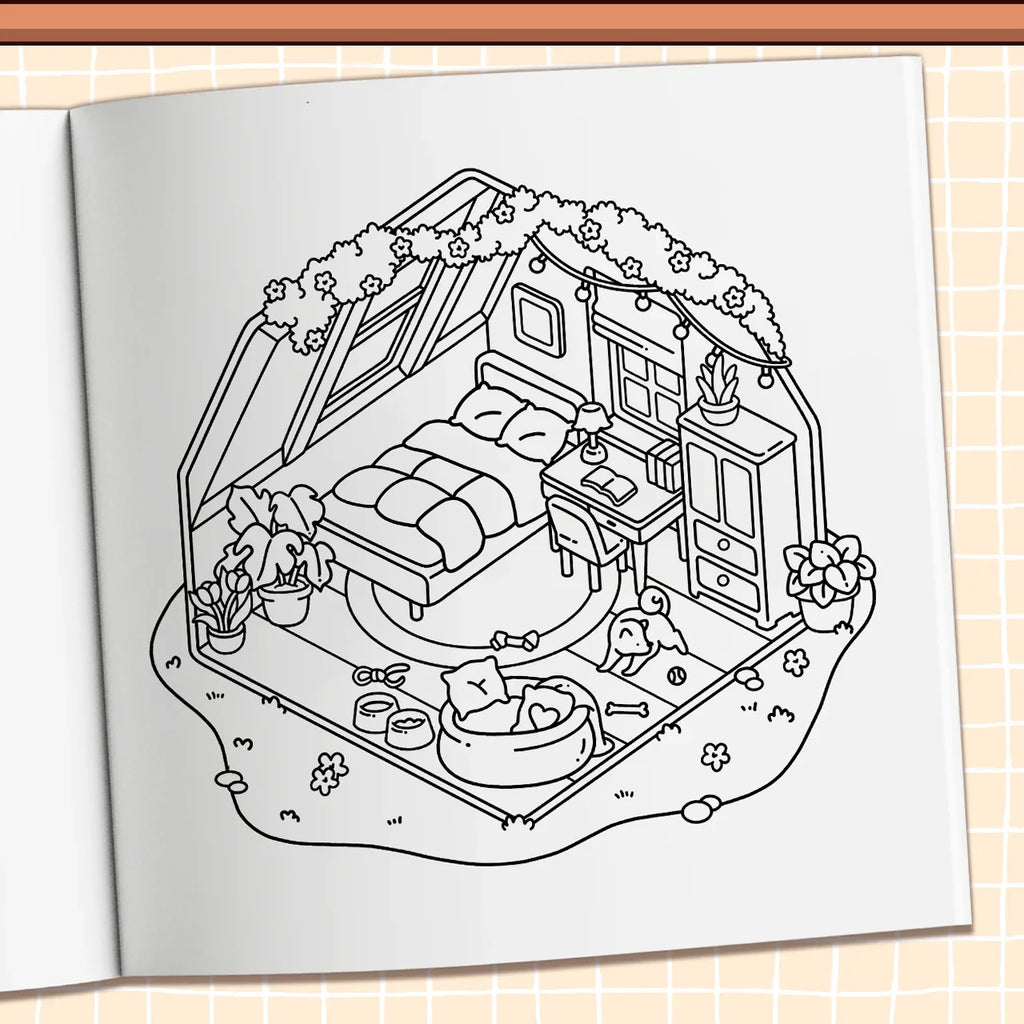 Nook Corner Cozy Coloring Books Adults Teens Relaxation Stress Relief