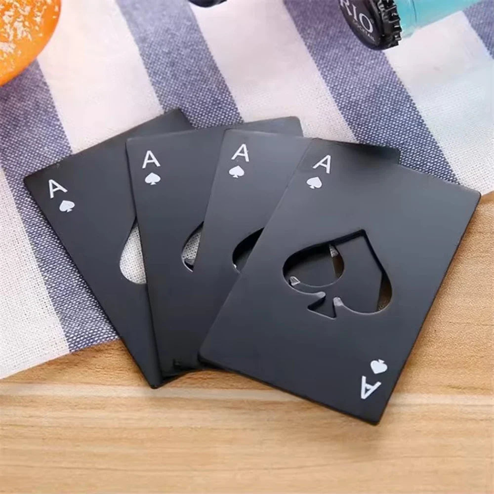 10-Pack Ace of Spades Poker Card Bottle Opener – Party Favors