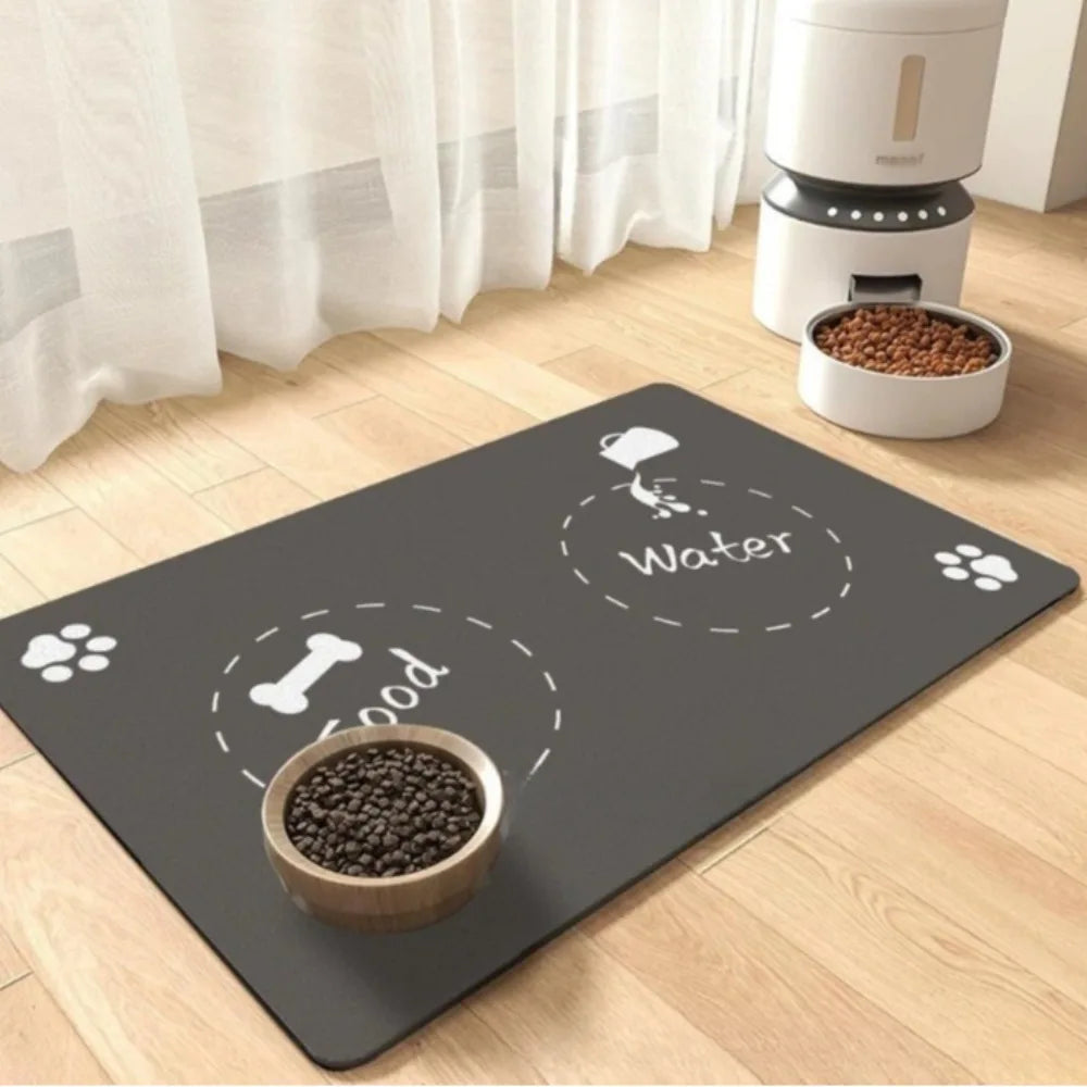 Pet Feeding Mat-absorbent Dog Mat Food Water Bowl-no Stains Quick Dry