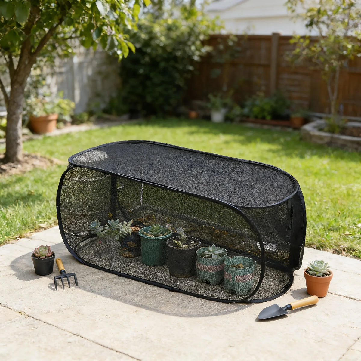 Pop-Up Garden Mesh Plant Cover – Large Greenhouse Cloche