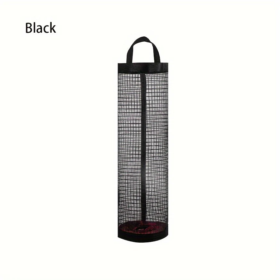Wall-mounted Kitchen Plastic Bag Holder Foldable Mesh Hanging