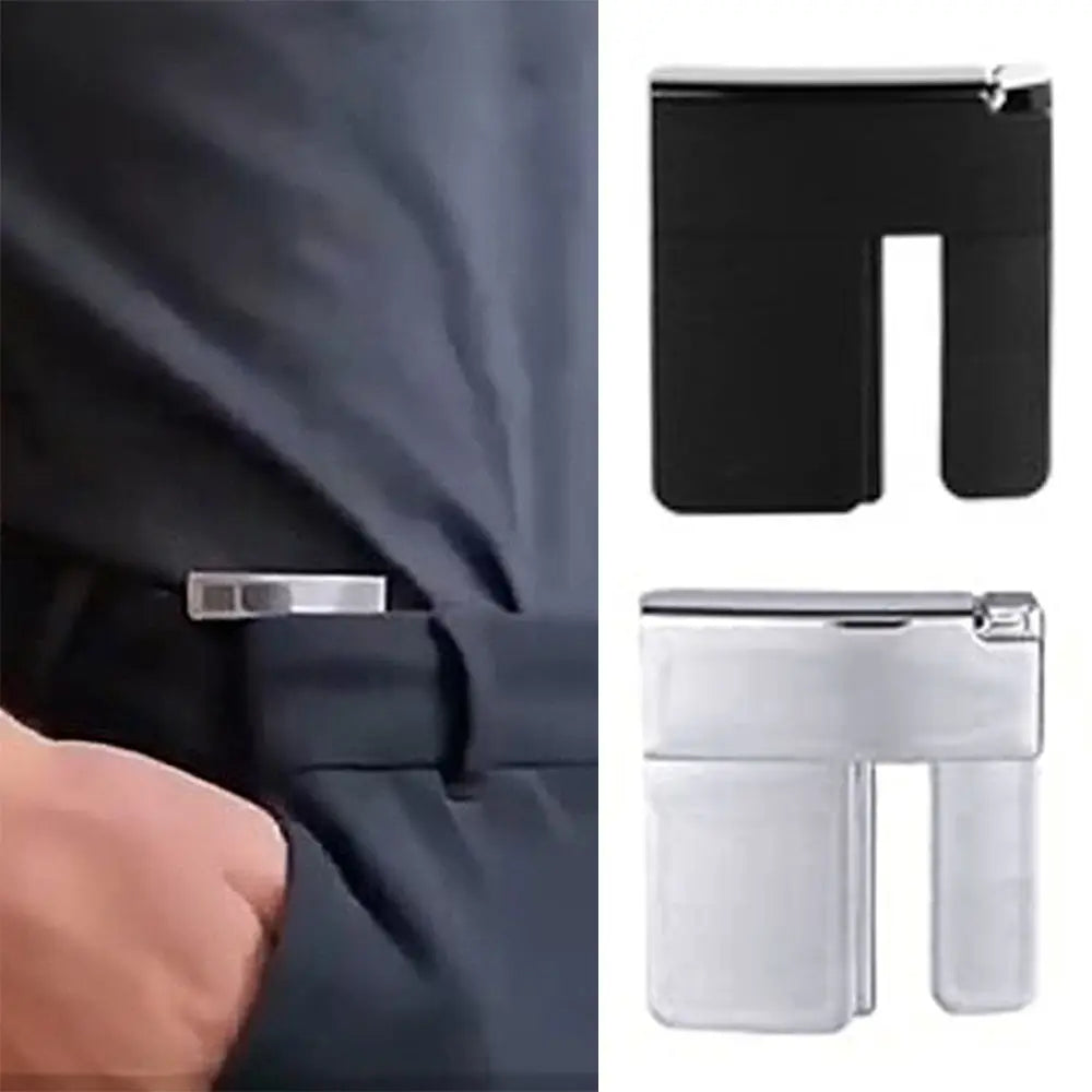 Unisex Waist Buckle Lazy Tighten Waistband Pants Clip Folding Elastic
