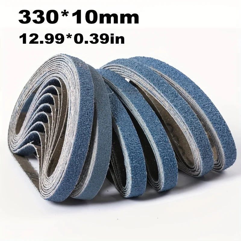 10 20Pieces 10x330mm Sanding Belts Fused Alumina Zirconia 3 8 x13