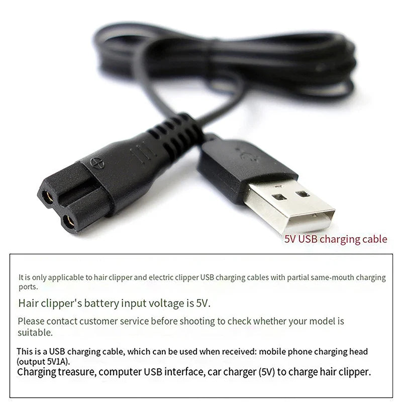 USB Charger Cable for ES928 ES968 ES969 ES900 ES958 Trimmer