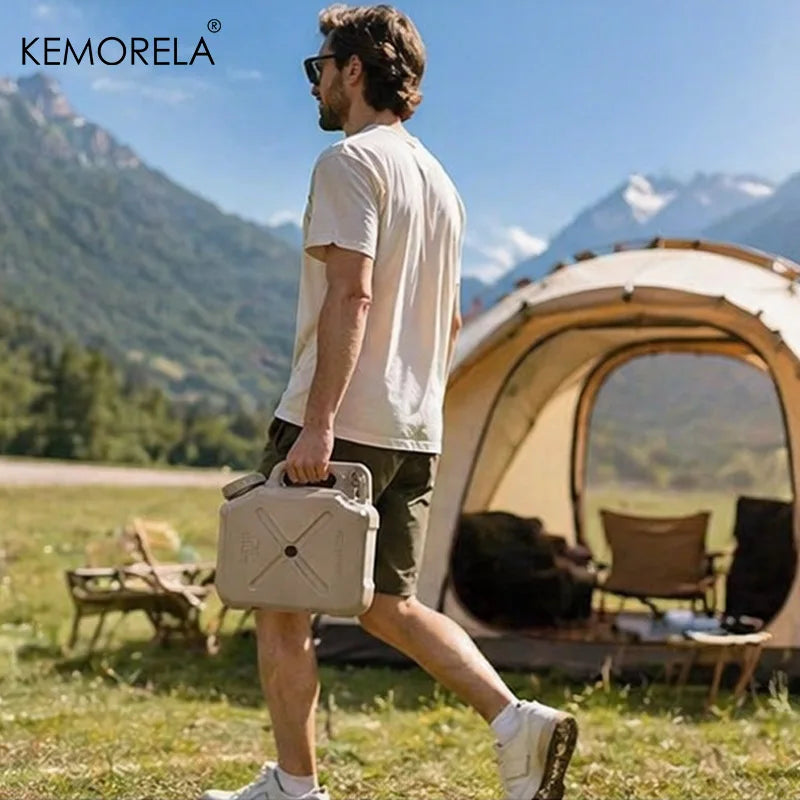 KEMORELA 12L Food-Grade PE Camping Water Storage Bucket