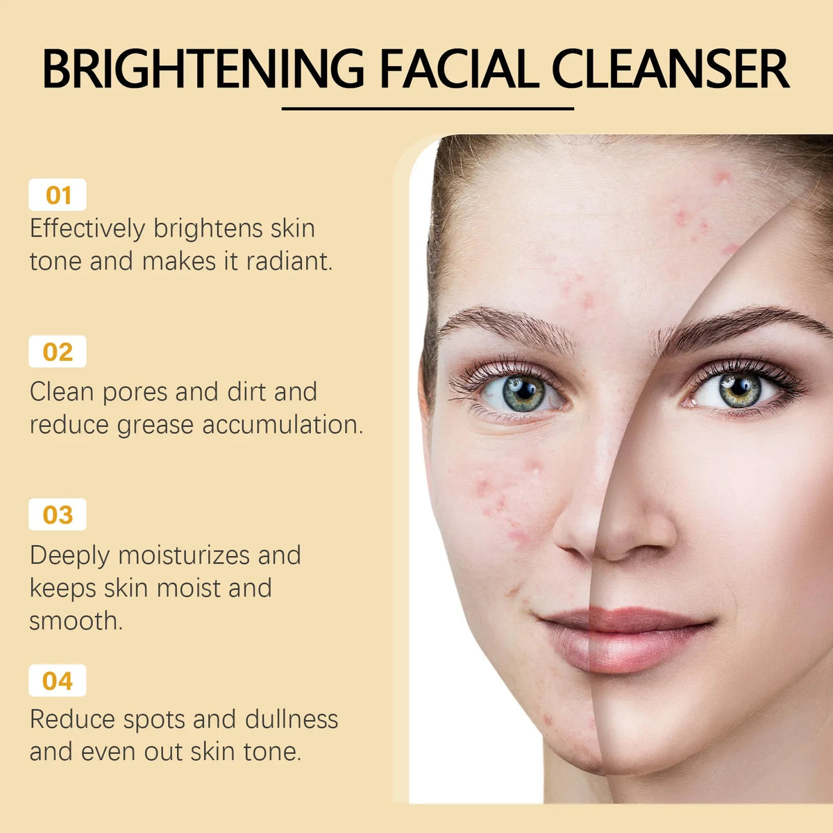Jaysuing Turmeric Foam Facial Cleanser – Exfoliate & Minimize Pores