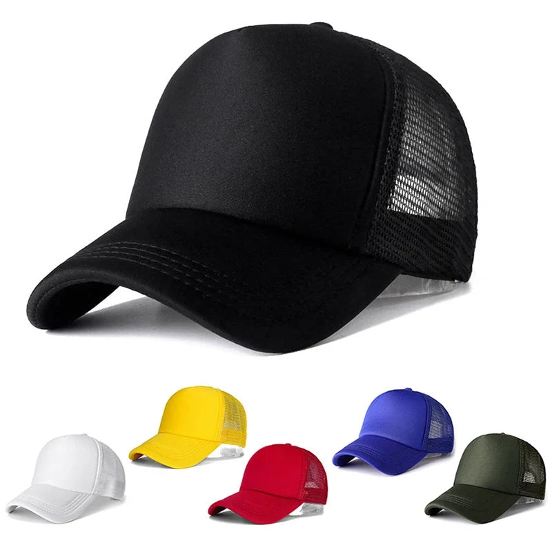 Unisex Mesh Baseball Cap – Adjustable Snapback Trucker Dad Hat