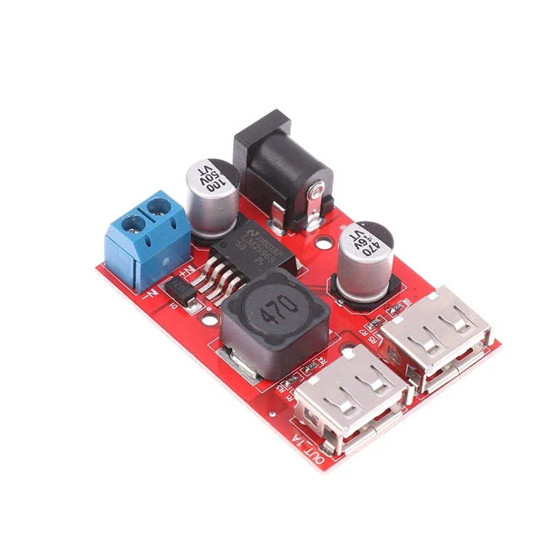 DC-DC Step-Down Converter 9V–36V to 5V 3A Dual USB Power Module
