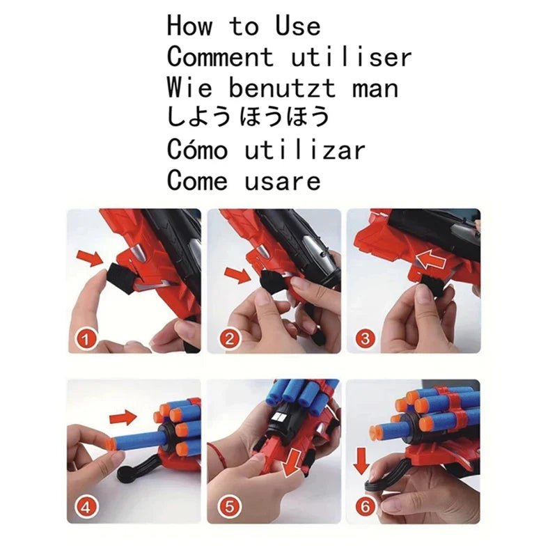 Spider Launcher Chidlren Toy Glove Web Shooters Halloween Wristband