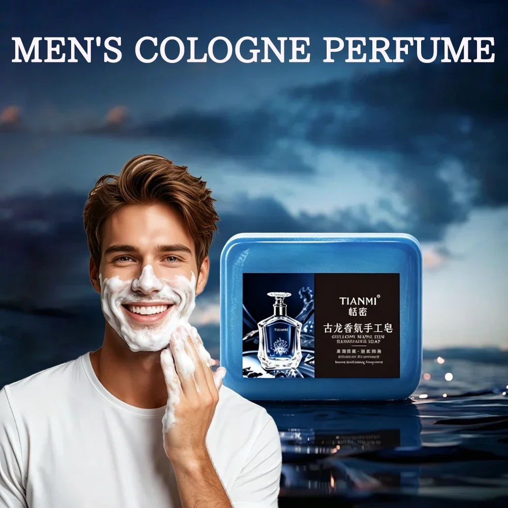 Men's Cologne 3-in-1 Bar Soap – Hair, Face & Body Wash 2 Pack