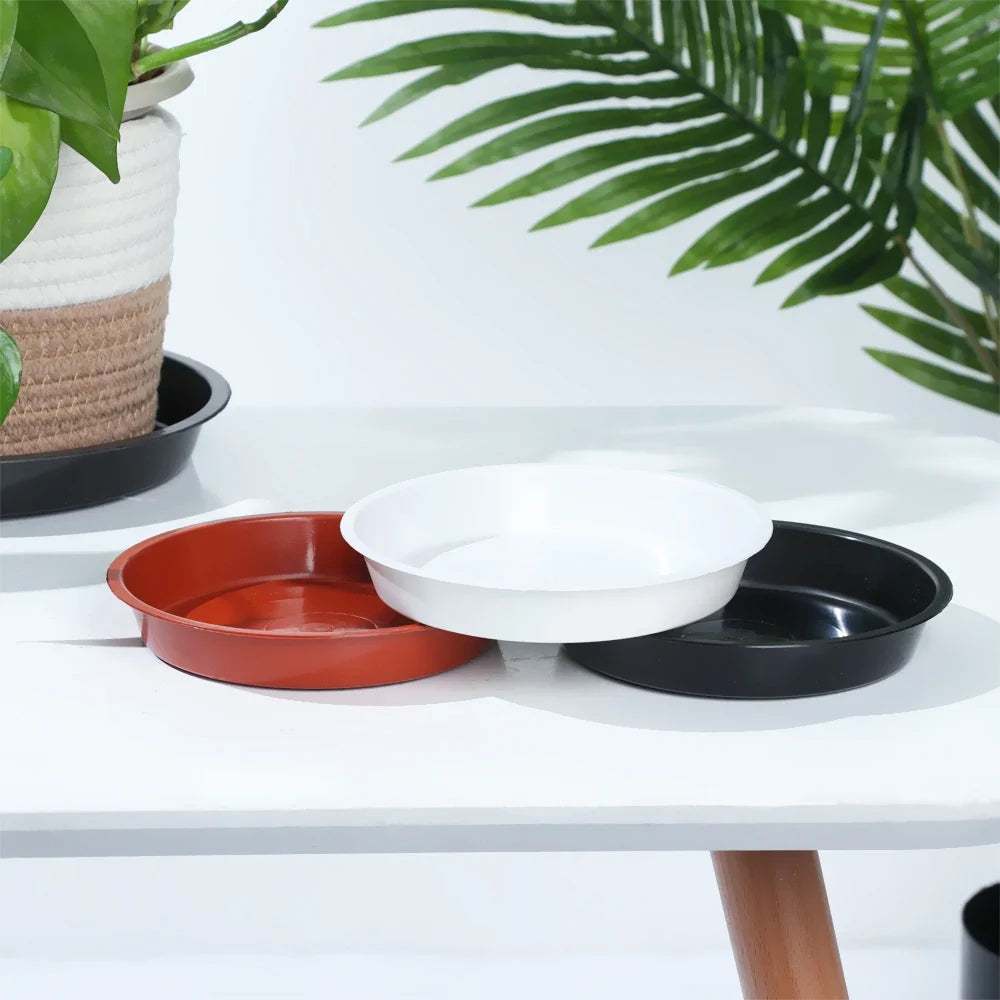 Round Shaped Plant Trays Durable Plastic Drip Heavy Duty Tray Saucers