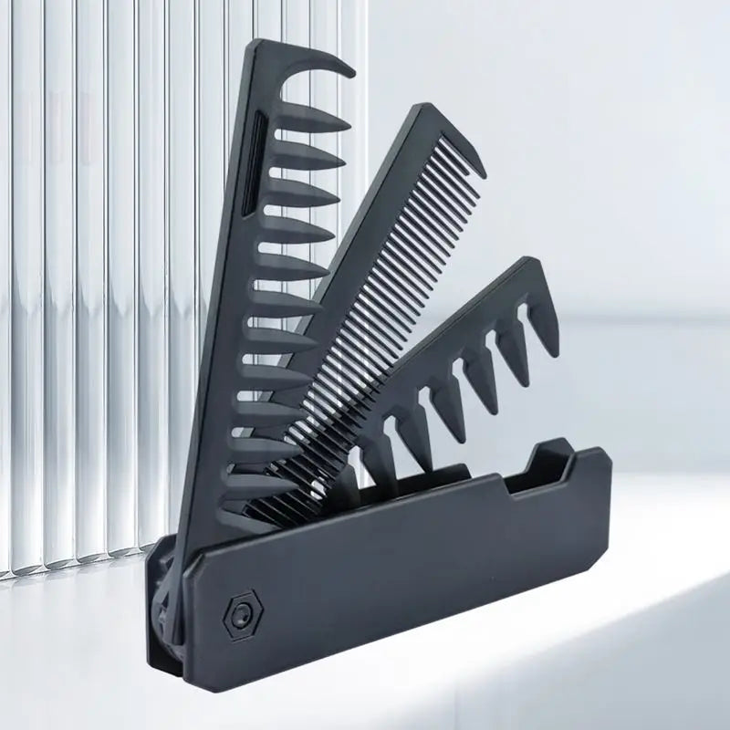 Folding Pocket Comb – Wide & Fine Tooth Hair & Beard Comb