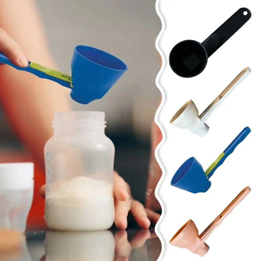 Creative Flling Coffee Scoop Funnel Plastic Reusable Sliding 1 Design