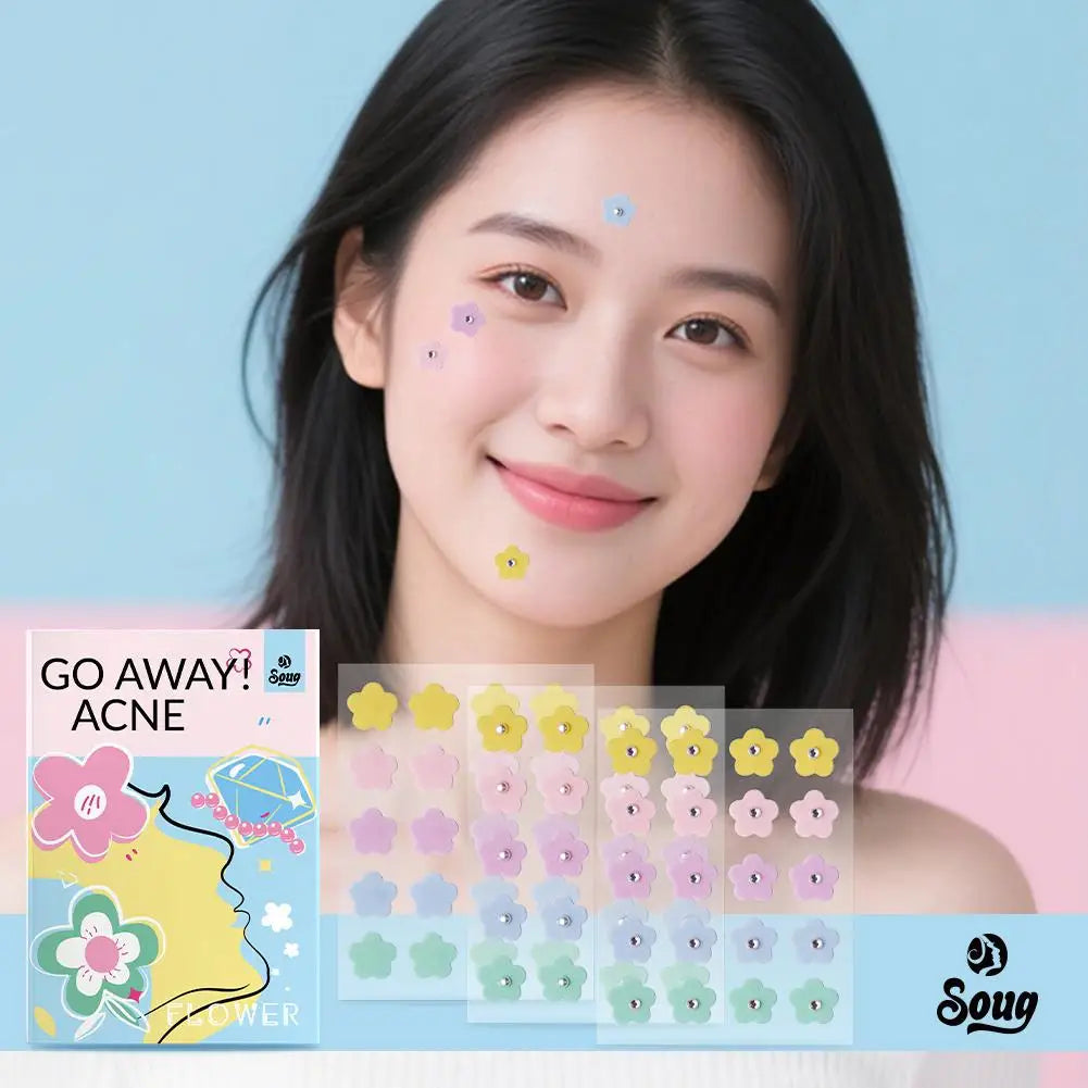 Flower-Shaped Hydrocolloid Pimple Patches – 20 or 60 Pcs