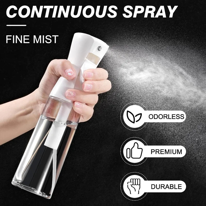 300ml Ultra Fine Continuous Mist Spray Bottle | Hair & Cleaning