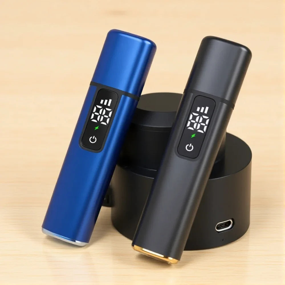 Rechargeable Nose & Facial Hair Trimmer – IPX7, USB, LED
