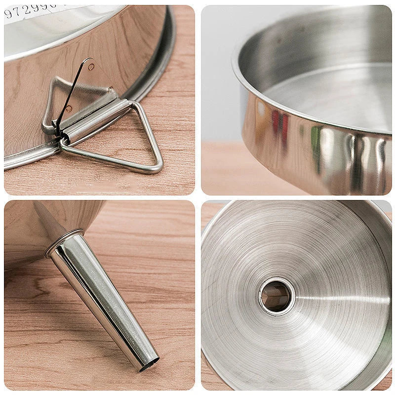 Metal Funnel Canning Kitchen Tools Wide Mouth Funnels Bar Wine Beer