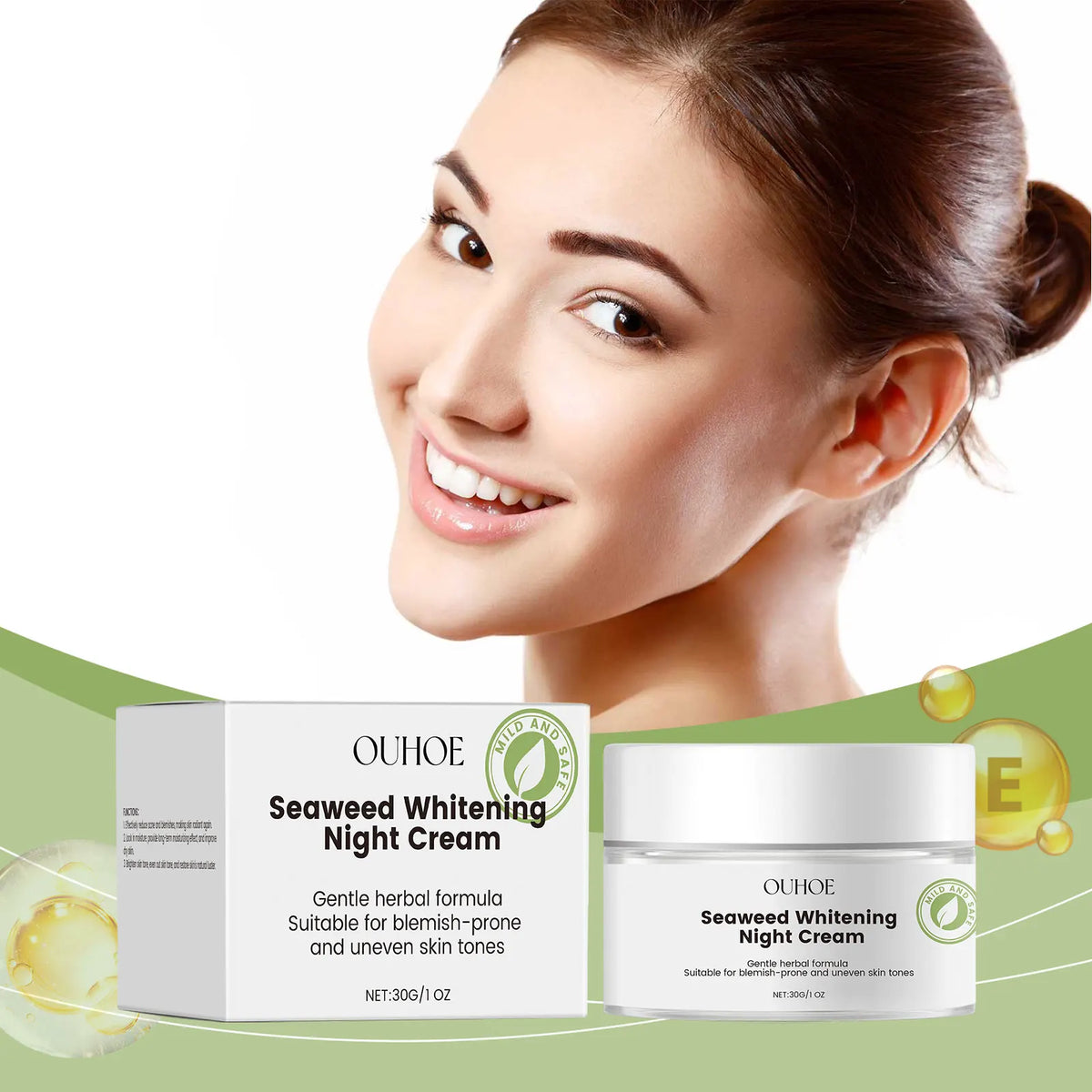 Ouhoe Seaweed Night Cream – Brightening & Hydration 30g